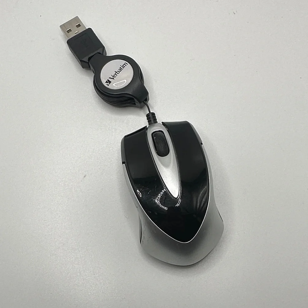 Verbatim Black and Silver Wired Mouse